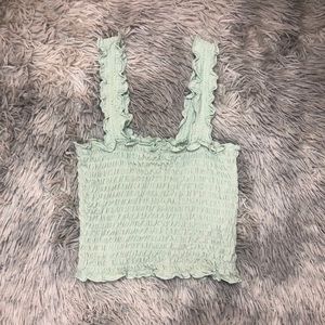 🔘Mint Elastic Crop Top